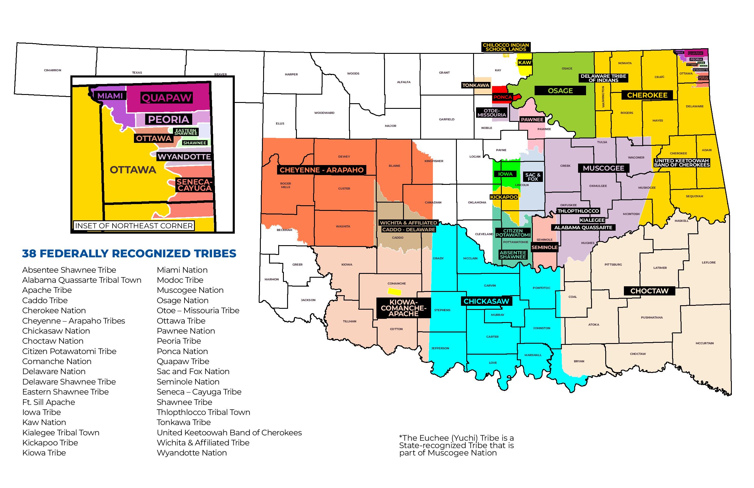 2021 Oklahoma Tribal Map