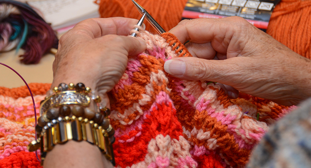 Knitting at the library