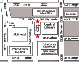 Central Library parking garage entrances