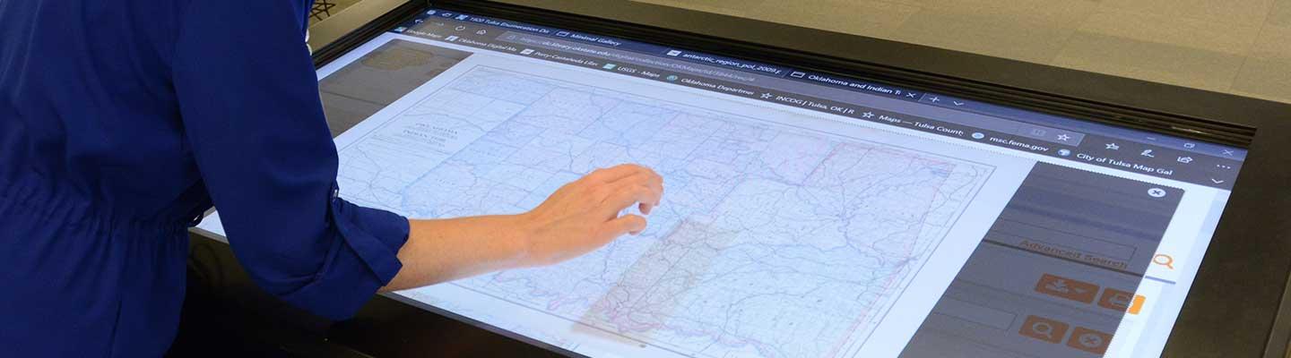 digital map station at central library