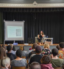 Teens listen to author Zoraida Cordova at school visit