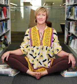 Yoga in the library